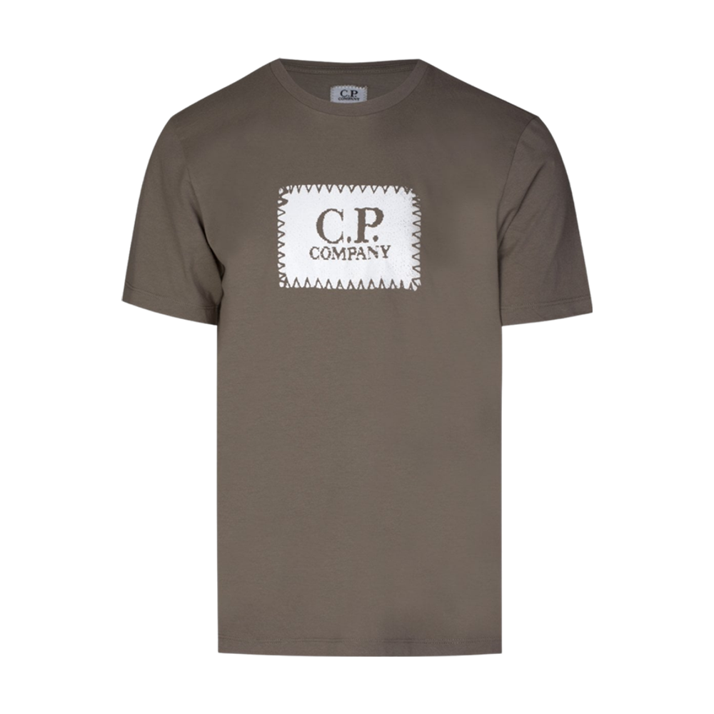 C.P. Company Khaki Box Logo Tee