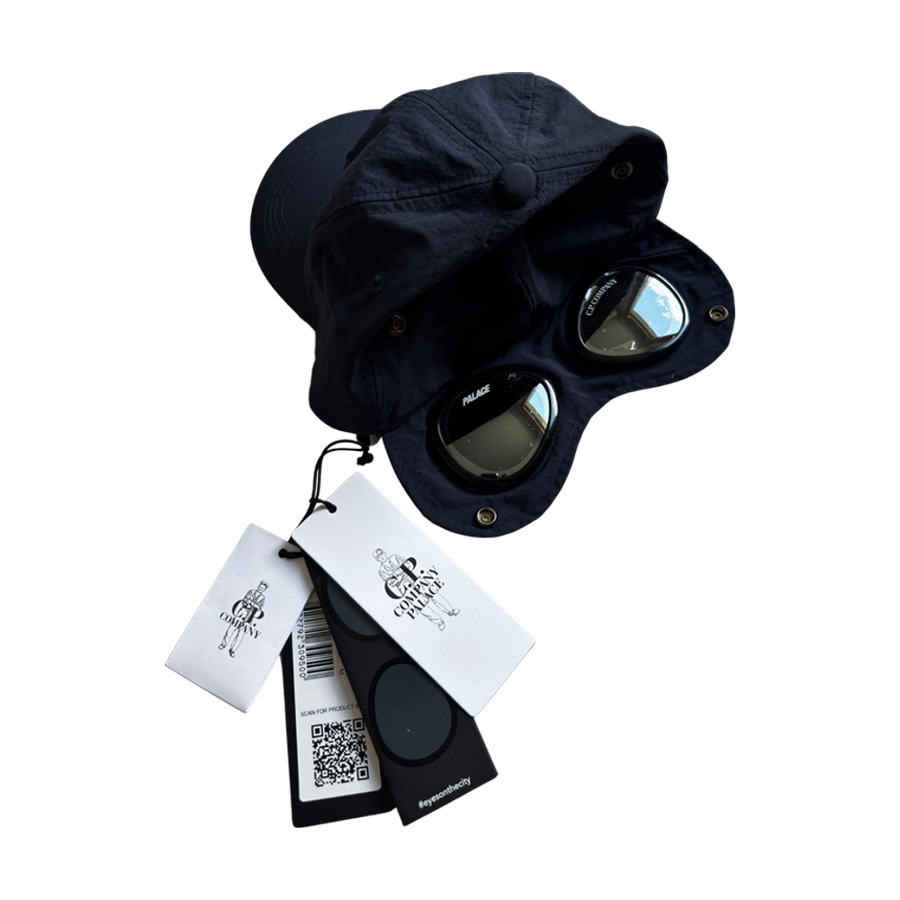 C.P. Company x Palace PALACE X C.P. COMPANY NAVY GOGGLE CAP — photo 1 sur 5