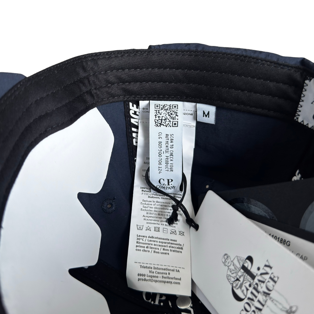 C.P. Company x Palace PALACE X C.P. COMPANY NAVY GOGGLE CAP — photo 4 sur 5